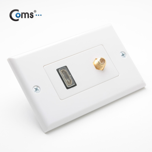 Coms 월 플레이트(HDMI/RF 안테나), Wall Plate