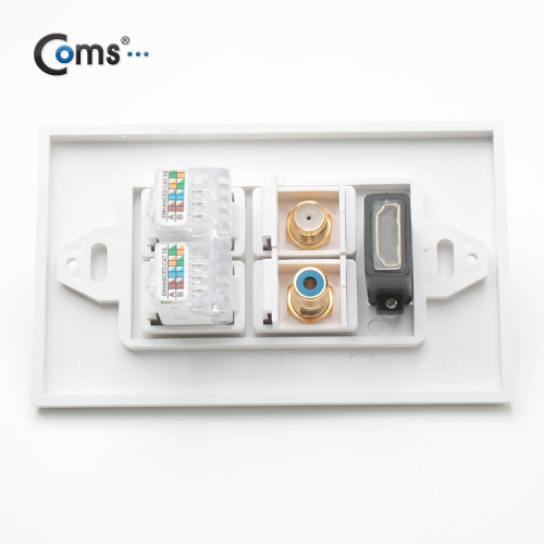 Coms 월 플레이트 (HDMI/RF/UTP/RCA), Wall Plate