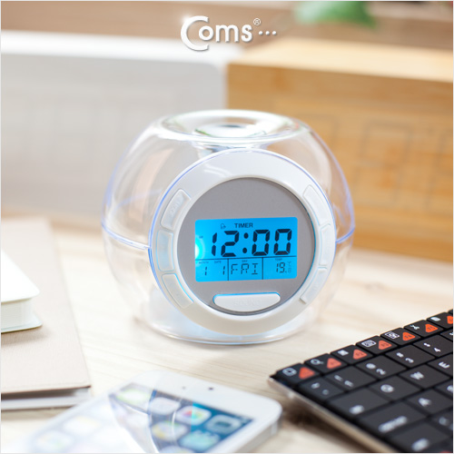 Coms 시계, 7 color light / 6 sound/디지털