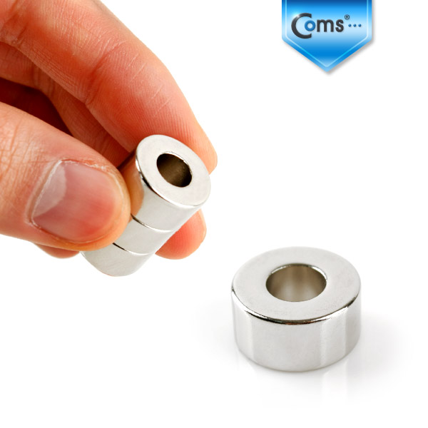 Coms 자석-네오디움(원형-내경6mm), 1ea (K)/마그네틱