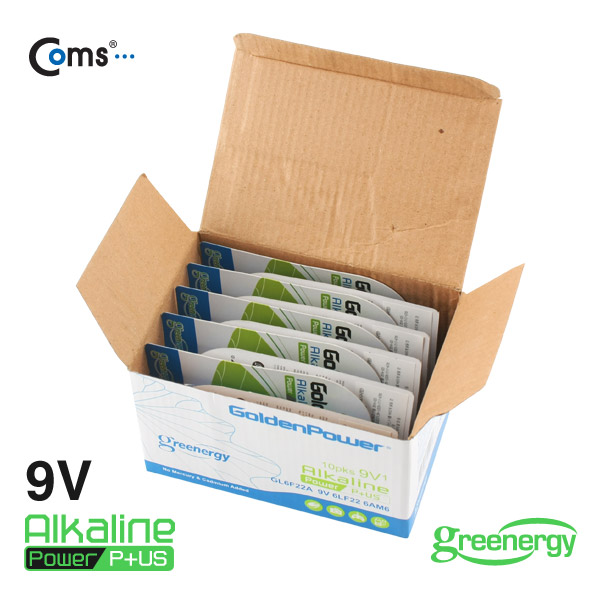 Coms 골든파워(GP)알카라인 9V 건전지,카드형포장(1알)  /  6LR61