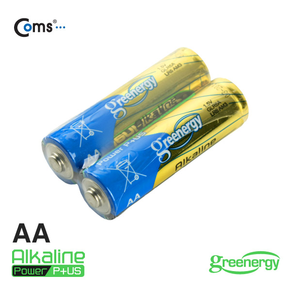Coms 골든파워(GP)알카라인 건전지,AA 사이즈,1.5V,(2알) 벌크포장