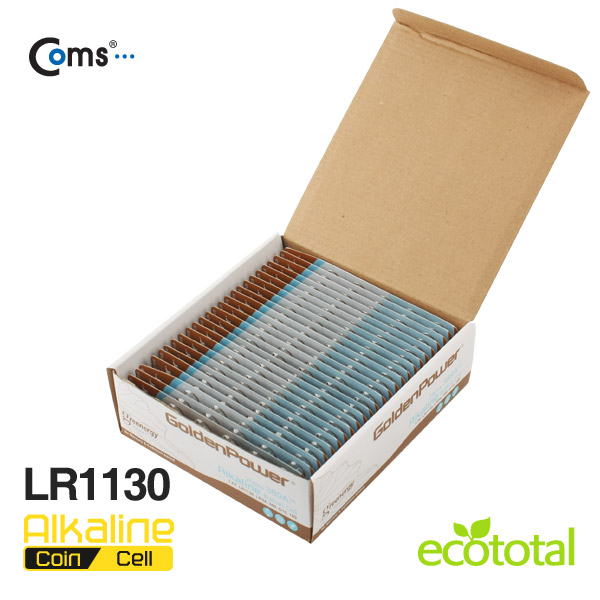 Coms 골든파워(GP) 코인전지(LR1130),알카라인 1.5v,1세트(10알)카드형포장