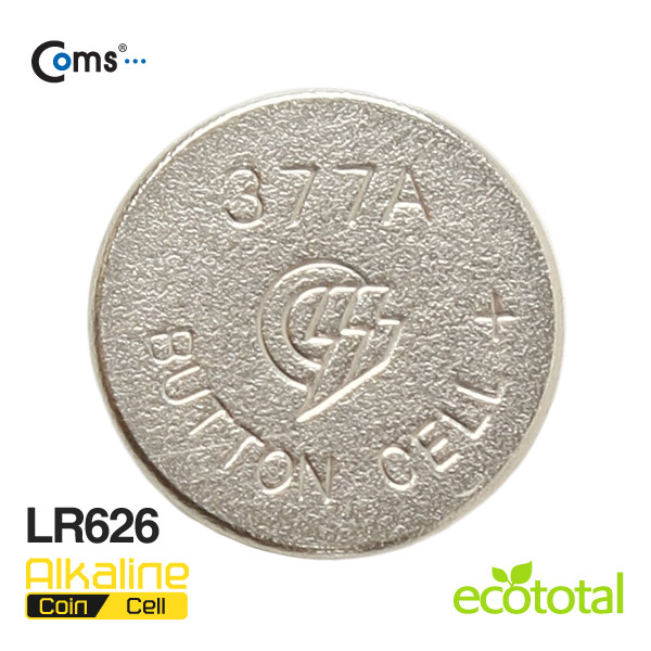 Coms 골든파워(GP) 코인전지(LR626),알카라인 1.5v,1세트(10알),카드형포장