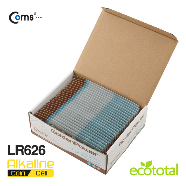 Coms 골든파워(GP) 코인전지(LR626),알카라인 1.5v,1세트(10알),카드형포장