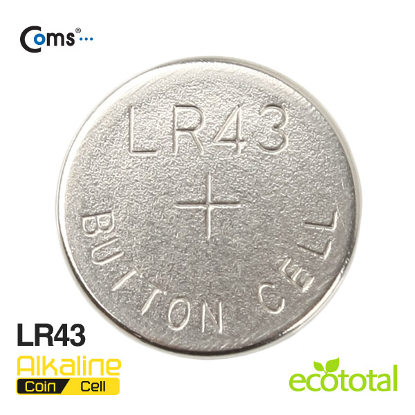 Coms 골든파워(GP) 코인전지(LR43),알카라인 1.5v,카드형포장,1박스(250알)