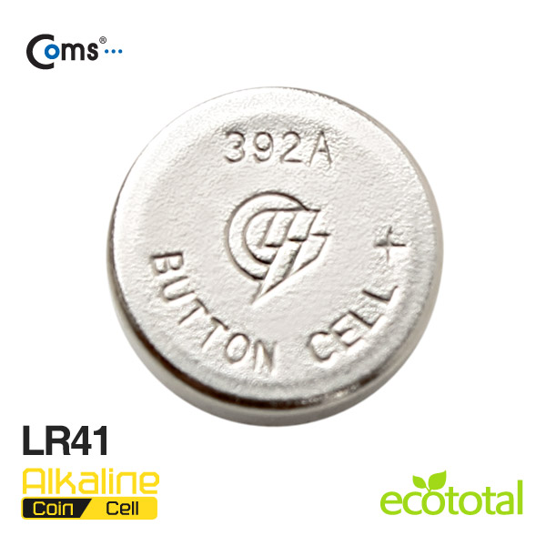 Coms 골든파워(GP)코인전지(LR41),알카라인 1.5v,카드형포장,1박스(250알)