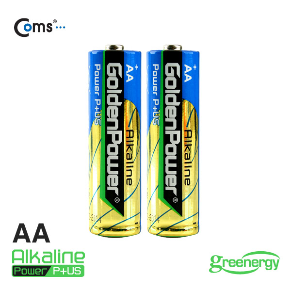 Coms 골든파워(GP)알카라인 건전지,AA 사이즈,1.5V,(8알) 벌크포장