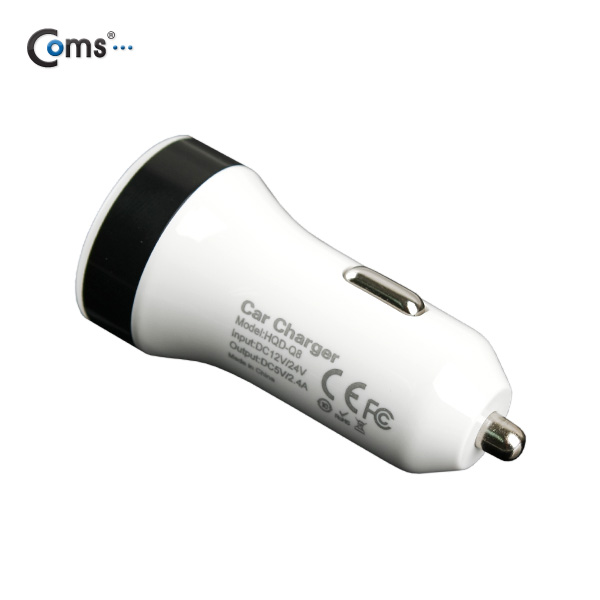 Coms USB 전원(DC 시가잭), USB 2P, 2.4A, 검정띠