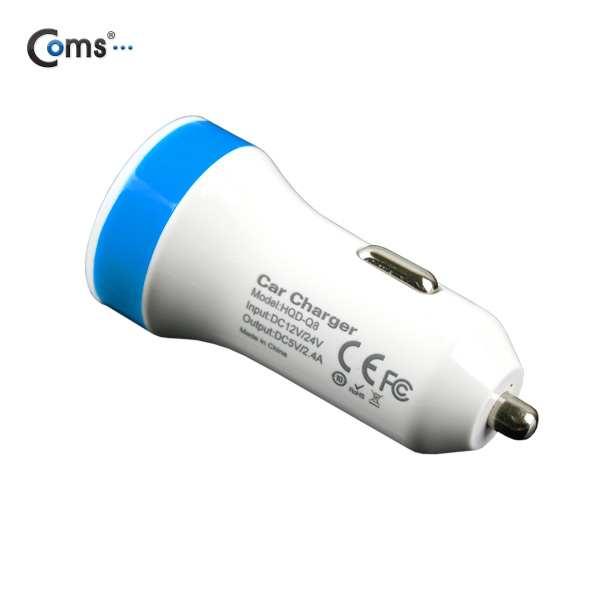 Coms USB 전원(DC 시가잭), USB 2P, 2.4A, 청색띠