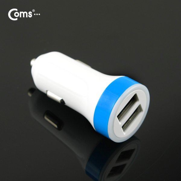 Coms USB 전원(DC 시가잭), USB 2P, 2.4A, 청색띠