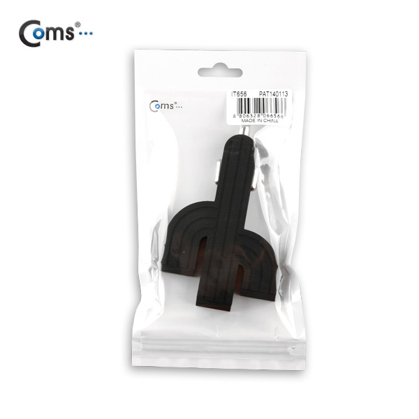 Coms USB 전원(DC 시가잭), USB 3P, 4.1A, black / 시거잭