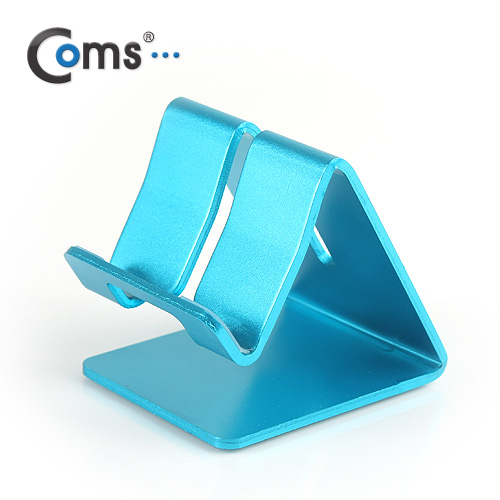Coms 스마트폰 거치대(알루미늄/Blue), 고정식(스마트폰/미니 태블릿)