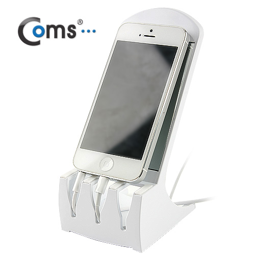 Coms 스마트폰 스탠드, White (거울+케이블정리)