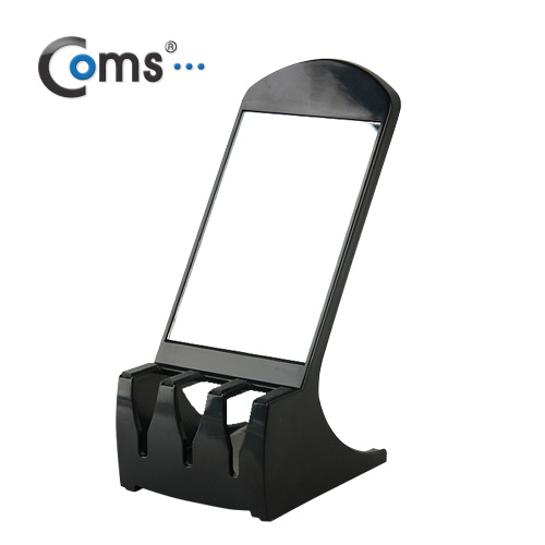 Coms 스마트폰 스탠드, Black (거울+케이블정리)