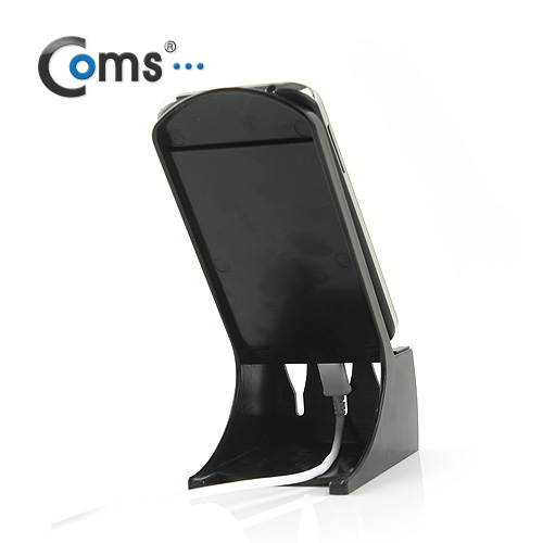 Coms 스마트폰 스탠드, Black (거울+케이블정리)