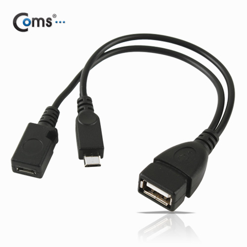 Coms 스마트폰 OTG 젠더-Micro USB(M)/USB A(F)