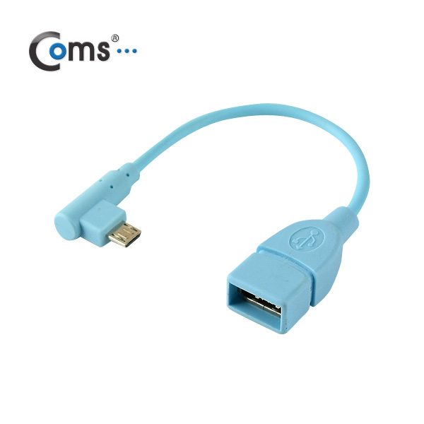 Coms 스마트폰 OTG 젠더-Micro USB(M)/USB A(F), 블루