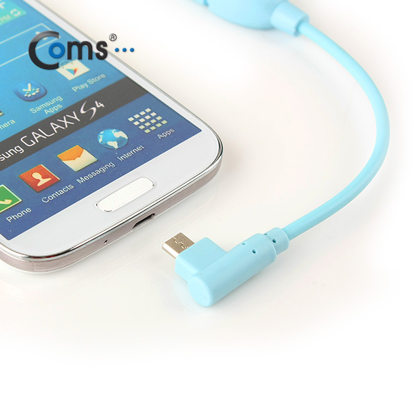 Coms 스마트폰 OTG 젠더-Micro USB(M)/USB A(F), 블루