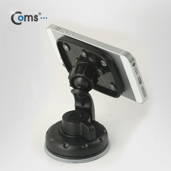 Coms 차량용 거치대, 흡착 빨판형/흡착레버, Black