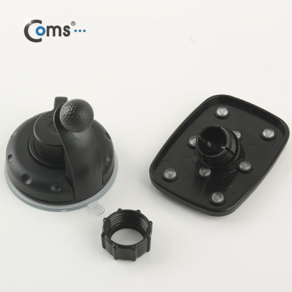 Coms 차량용 거치대, 흡착 빨판형/흡착레버, Black