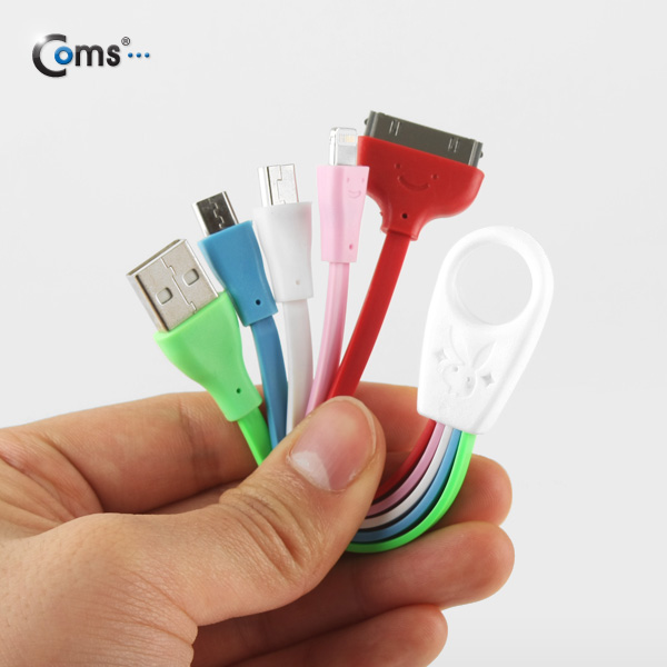 Coms iOS 스마트폰 5 케이블(4 in 1), LED/컬러별/8핀