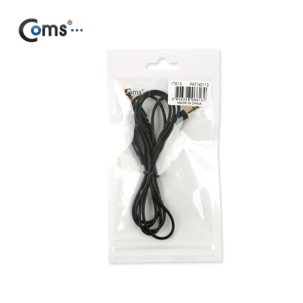 Coms 스테레오 케이블 (3.5ø/볼륨조절키) 1.5M/ST/Stereo