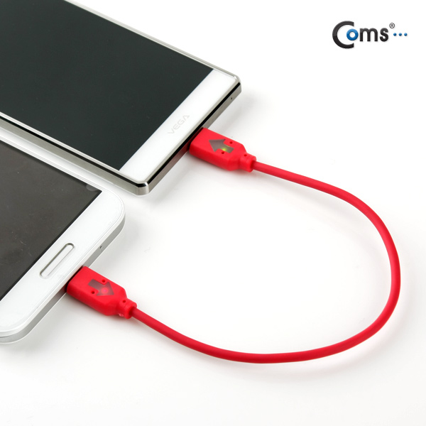 Coms 배터리 공유 케이블/빨대/ 비상충전, RED 색상