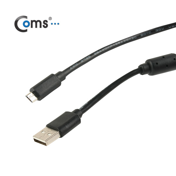 Coms USB/Micro USB(B) 케이블(충전/데이터/Box),블랙, 1.5M