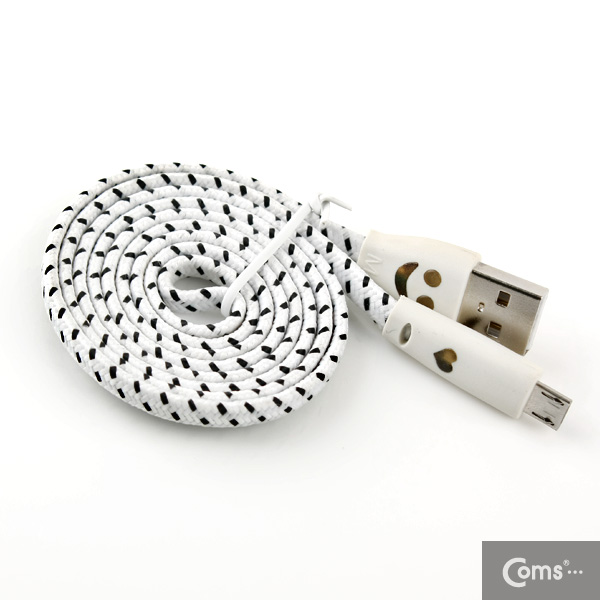 Coms USB/Micro USB(B) 케이블(스네이크 무늬) LED/white