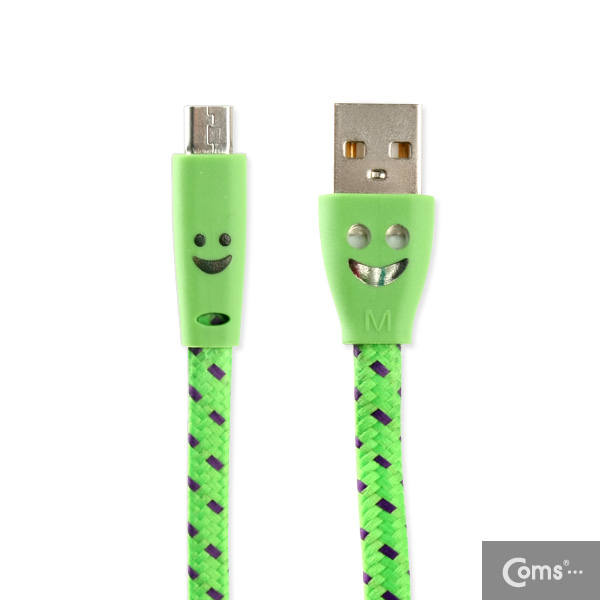 Coms USB/Micro USB(B) 케이블(스네이크 무늬) LED/green