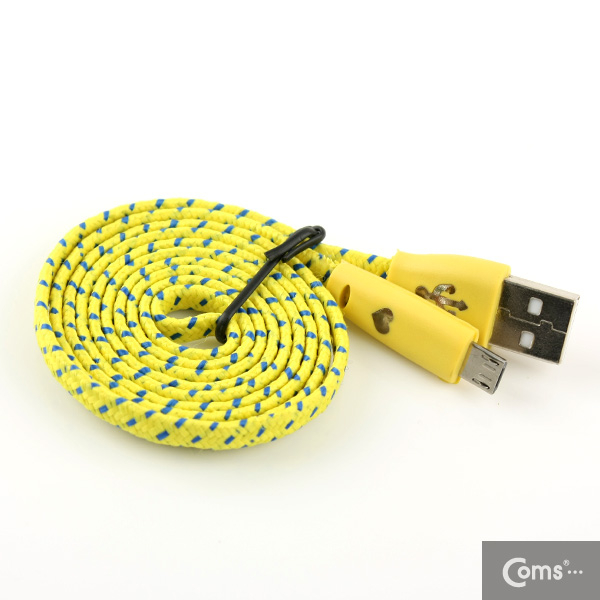 Coms USB/Micro USB(B) 케이블(스네이크 무늬) LED/yellow