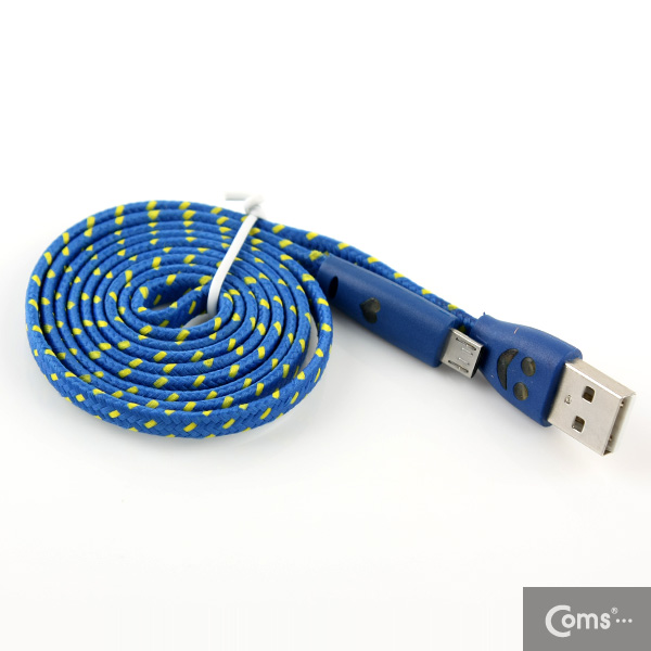 Coms USB/Micro USB(B) 케이블(스네이크 무늬) LED/blue