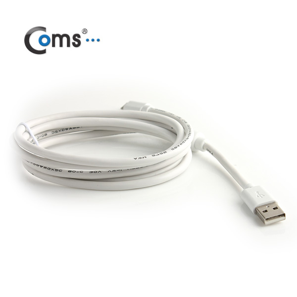 Coms USB/Micro USB(B) 케이블(충전/데이터/Box),화이트, 1.5M