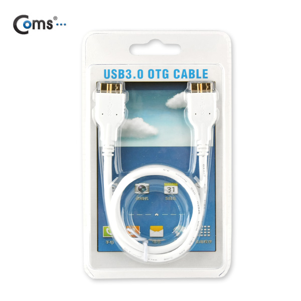 Coms 갤럭시노트3 OTG 케이블, White