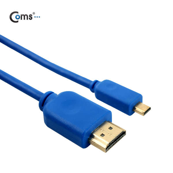 Coms HDMI/HDMI(Micro) 케이블(슬림) 1.5M, Blue