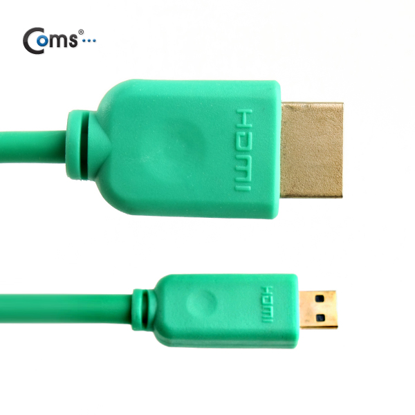 Coms HDMI/HDMI(Micro) 케이블(슬림) 1.5M, Green