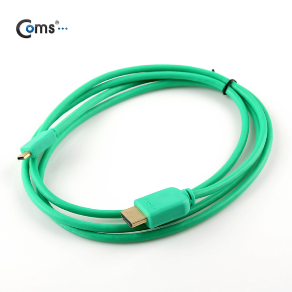 Coms HDMI/HDMI(Micro) 케이블(슬림) 1.5M, Green