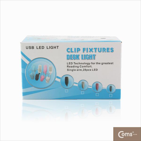 Coms USB 램프(스텐드형), 18LED/원형/Black