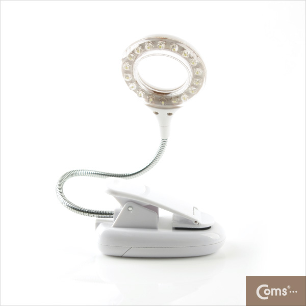 Coms USB 램프(스텐드형), 18LED/원형/White