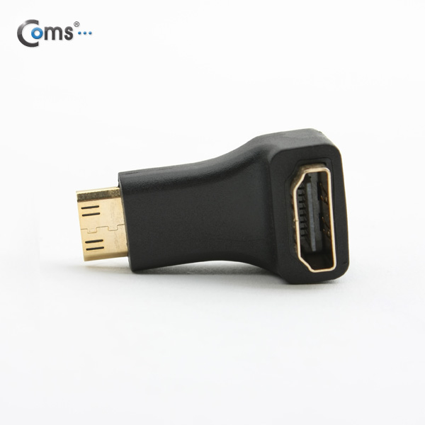 Coms HDMI 젠더(Mini HDMI M / HDMI F),상향90도
