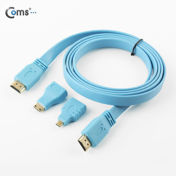 Coms HDMI 케이블(3 in 1/멀티/Micro/Minl 젠더 포함) 1.5M