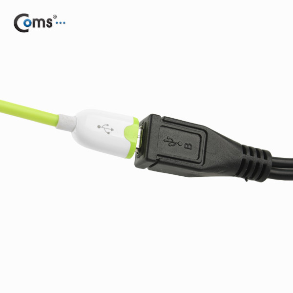 Coms Micro USB 전원 분배기, Black/꺾임형(꺽임)