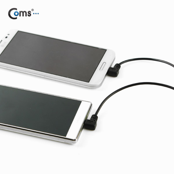 Coms Micro USB 전원 분배기, Black/꺾임형
