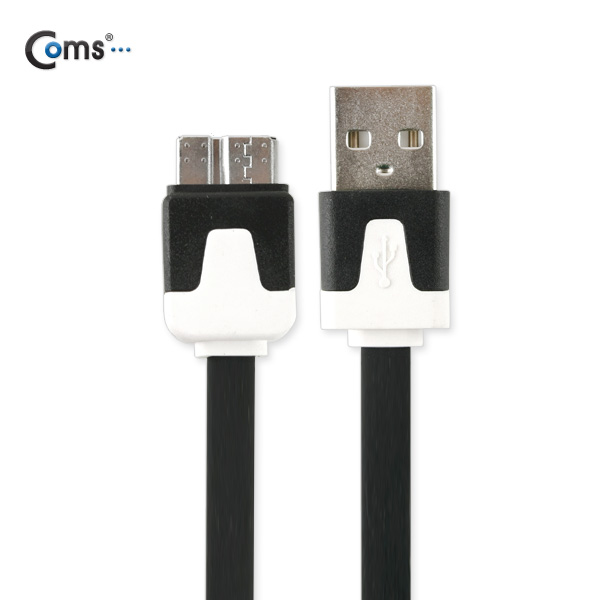 Coms 갤럭시 노트3용 USB 2.0/Micro USB(B) 케이블 Flat, Black