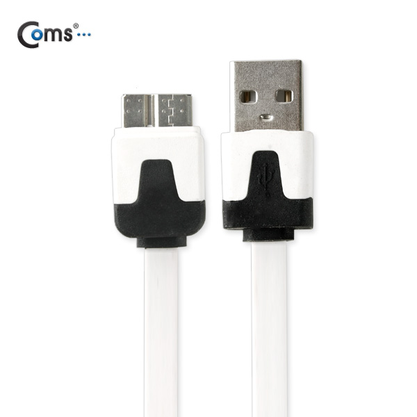 Coms 갤럭시 노트3용 USB 2.0/Micro USB(B) 케이블 Flat, White