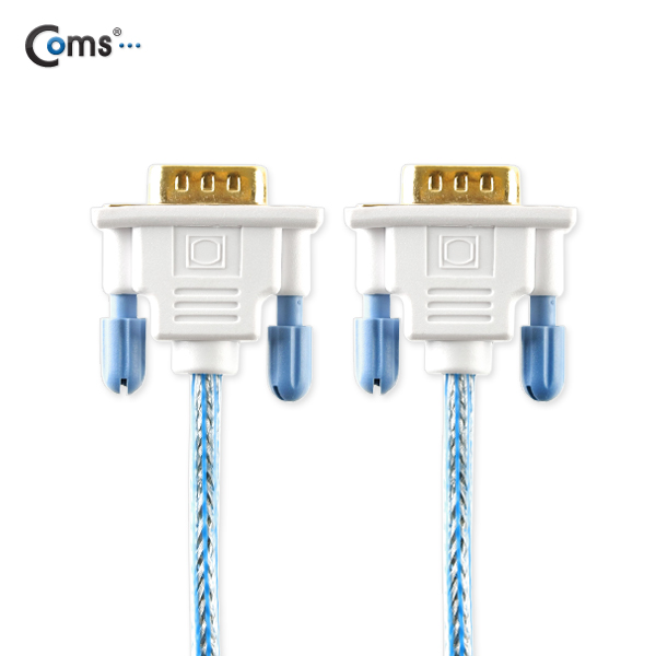 Coms 모니터 케이블(투명/Slim) MM, 1.5M, Blue/RGB