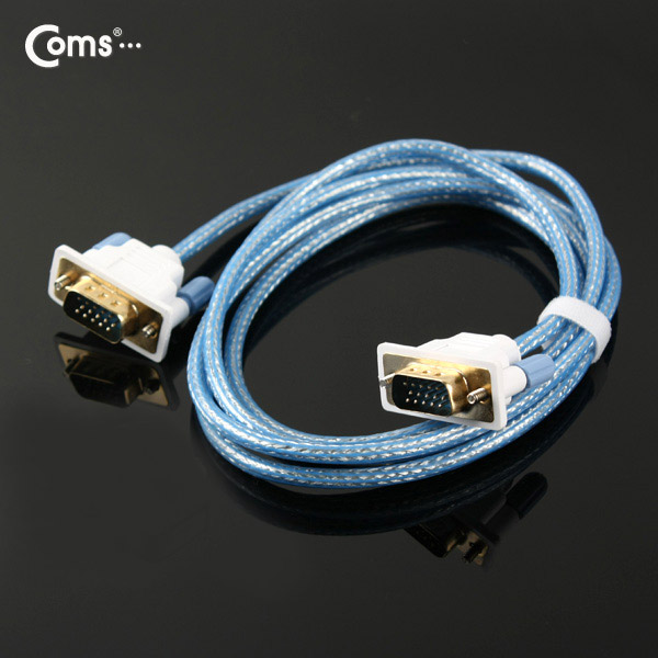 Coms 모니터 케이블(투명/Slim) MM, 1.5M, Blue/RGB