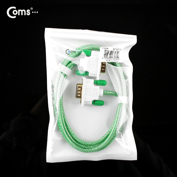Coms 모니터 케이블(투명/Slim) MM, 1.5M, Green/RGB