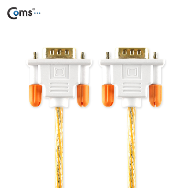 Coms 모니터 케이블(투명/Slim) MM, 1.5M, Orange/RGB